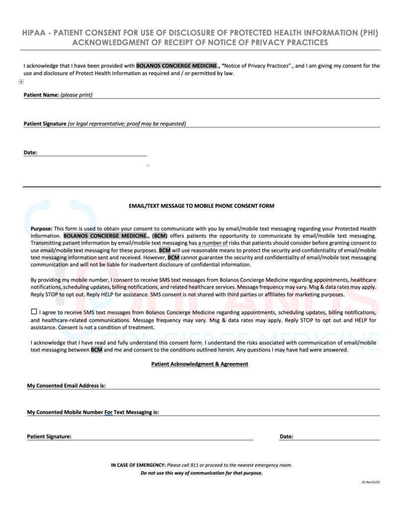 SMS Consent
